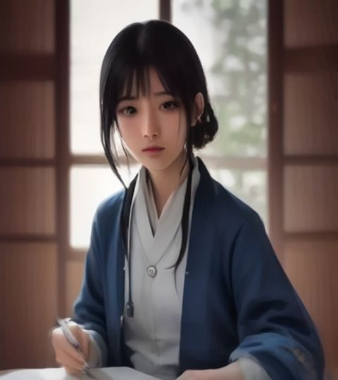 放学后空旷教室里老师在黑板前独自整理讲义，夕阳余晖透过玻璃窗投下长长的光影，静谧而动人，象征我和老师之间无言的陪伴